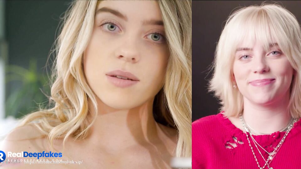 Blonde demonstrating perfect body with ice-cream in hand, ai Billie Eilish